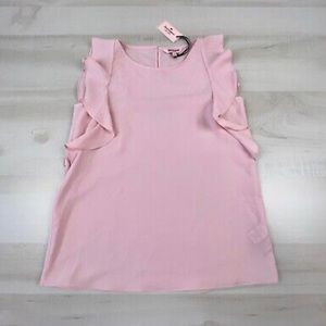 🌻SALE 5/$50 or 10/$75🌻 Juicy Couture Blush Pink Ruffle Sleeve blouse